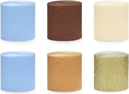 Kreppapir - Blåbrun blanding Kreppapir - Blåbrun blanding