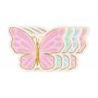 Servietter - Sommerfugl - Pastell med gull - 12-pakning