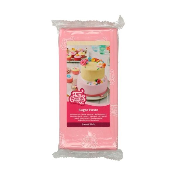 FunCakes sukkerpasta lys rosa (s�t rosa) 1 kg stor pakke