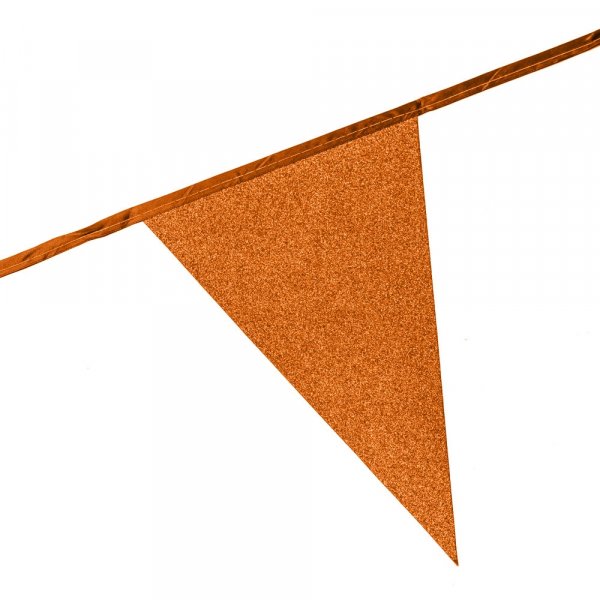Vimpler - Oransje - Glitter - 6 meter Vimpler - Oransje - Glitter - 6 meter