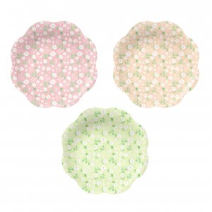 Papirtallerkener - Sommereng - 23 cm diameter - 6-pakning