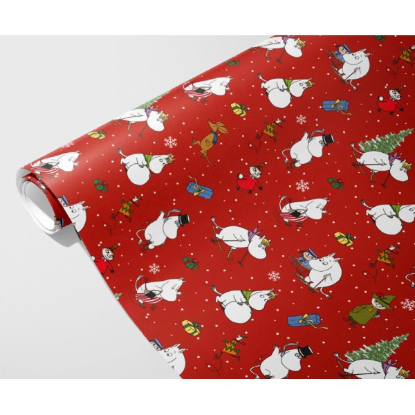 Gaveinnpakning - Juleinnpakning - Mummi - Rød - 4m x 70cm Gaveinnpakning - Juleinnpakning - Mummi - Rød - 4m x 70cm