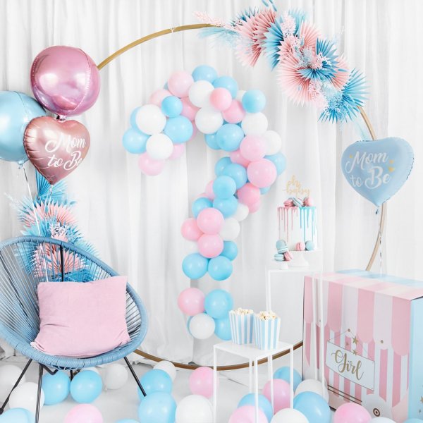 Folieballong - Blått hjerte - Vordende mamma Folieballong - Blått hjerte - Vordende mamma