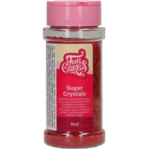 Sukkerkrystaller - Rde - Funcakes - 80 g