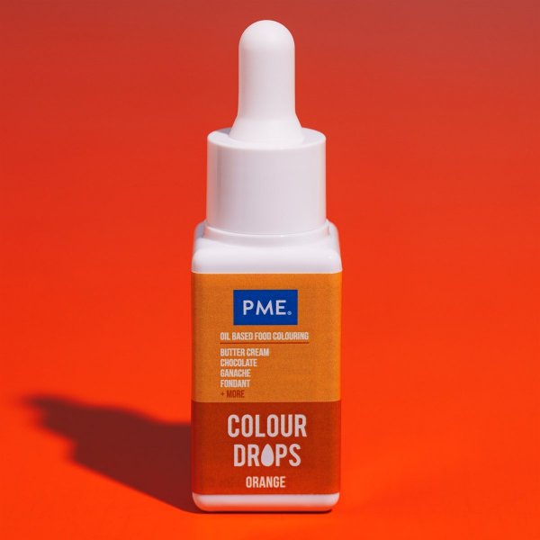 PME Fargedr�per - Oljebasert konditorfarge - Oransje - 20 ml