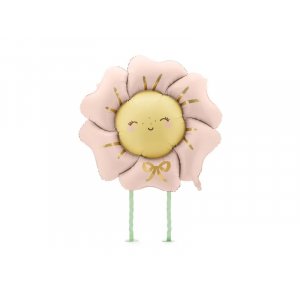 Folieballong - Blomst - Rosa/Gul