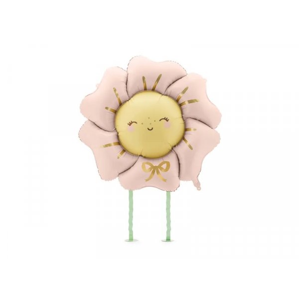 Folieballong - Blomst - Rosa/Gul Folieballong - Blomst - Rosa/Gul