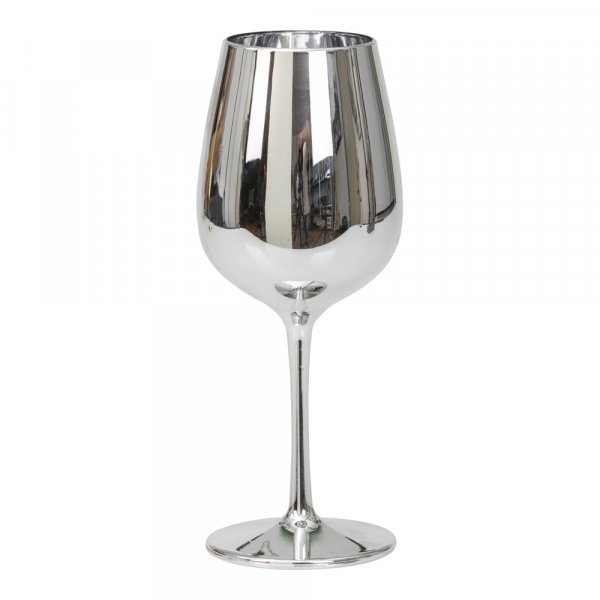 Vinglass - Sølv metallisk Vinglass - Sølv metallisk