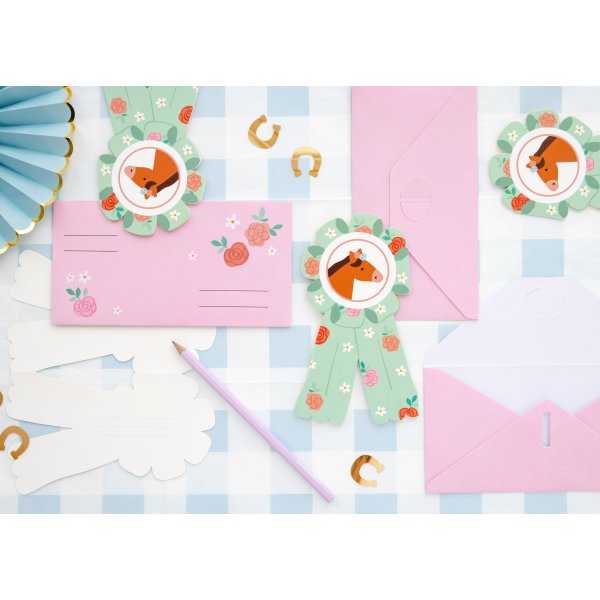 Invitasjonskort - Hestetema - 6 stk Invitasjonskort - Hestetema - 6 stk