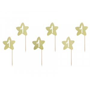 Kakevalg - 1-rsdag - Gullstjerner - 6-pakning