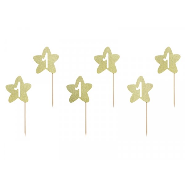 Kakevalg - 1-rsdag - Gullstjerner - 6-pakning