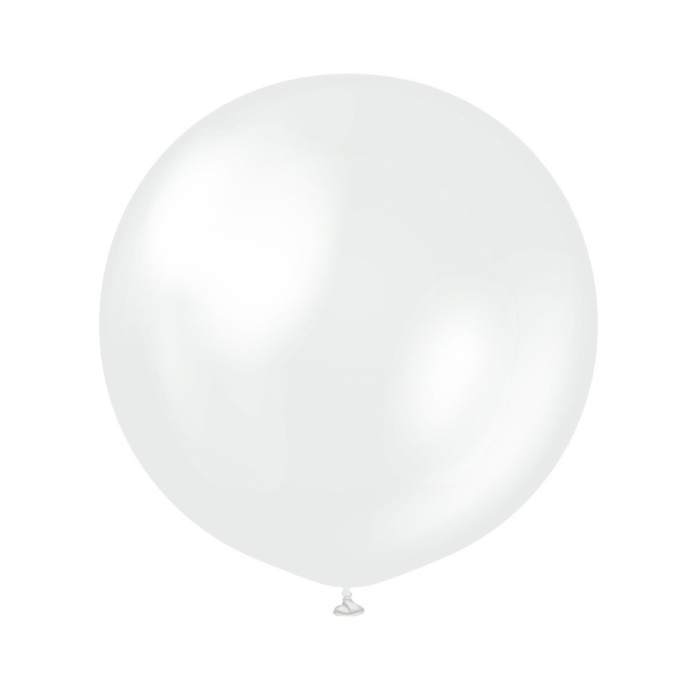 Lateksballonger – Perlehvit – 60 cm – 2-pakning – Utdrikningslag