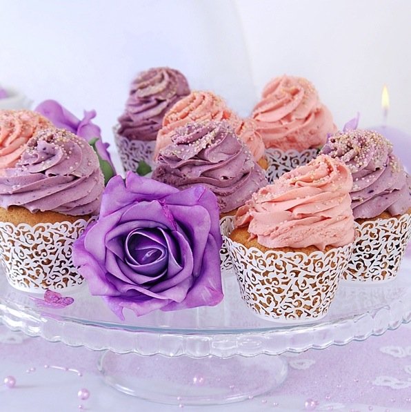 Cupcake-papir - Hvit - 10-pakning