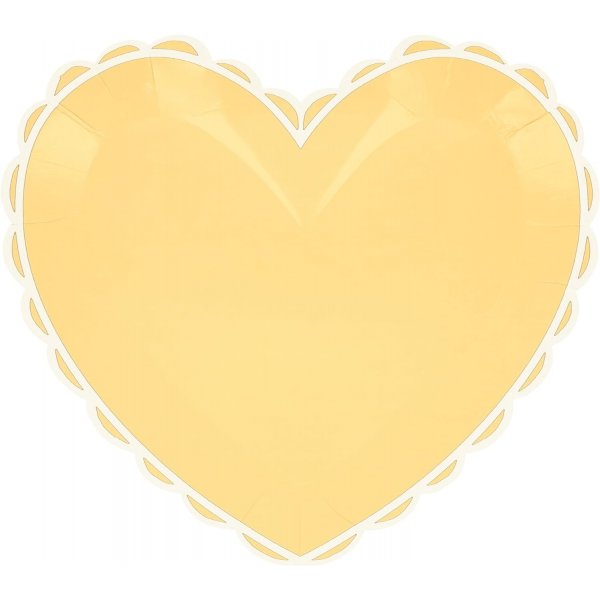 Papirtallerkener - Hjerter - Pastellfarger Papirtallerkener - Hjerter - Pastellfarger