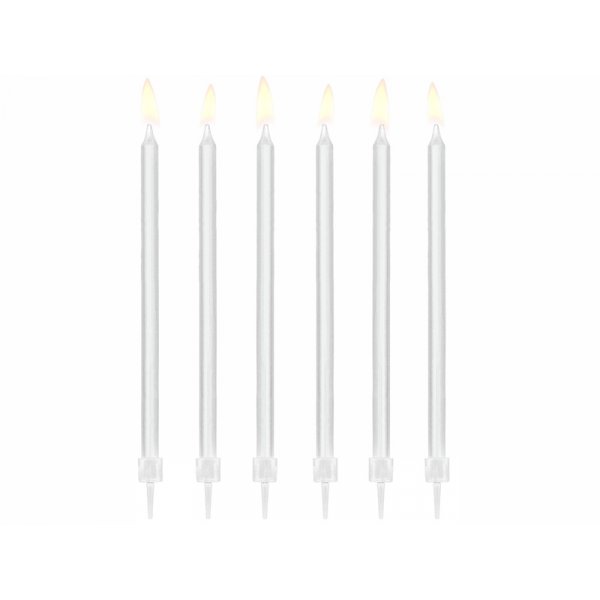 Bursdagslys/kakehus - Hvite - Glatte - 14 cm - 12-pakning Bursdagslys/kakehus - Hvite - Glatte - 14 cm - 12-pakning