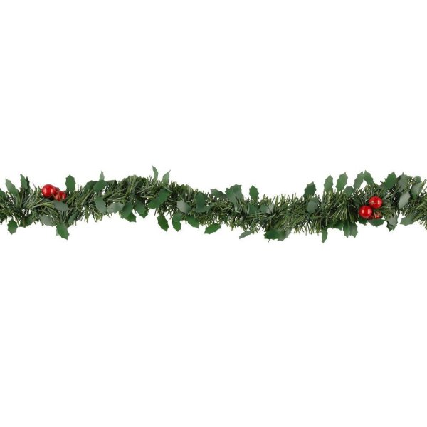 Julekrans - Grantre med r�de b�r - 2,7m