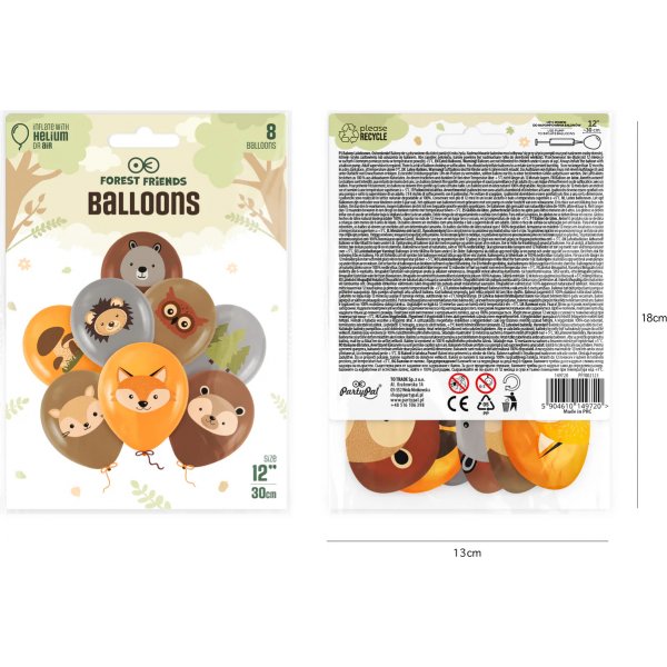 Ballonger - Skogens venner - 8 stk