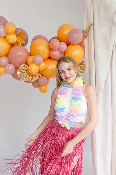 Hawaiisk krans - Pastell - 120 cm