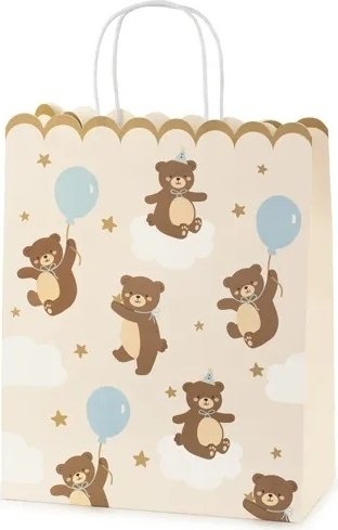 Gavepose - Teddybjørn med ballong Gavepose - Teddybjørn med ballong