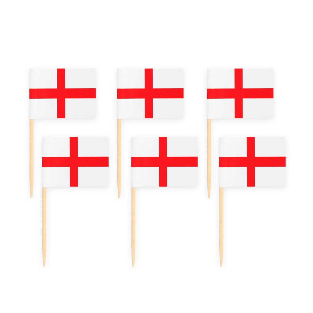 Partypicks - Flagg - England - 50-pakning - Cake Picks