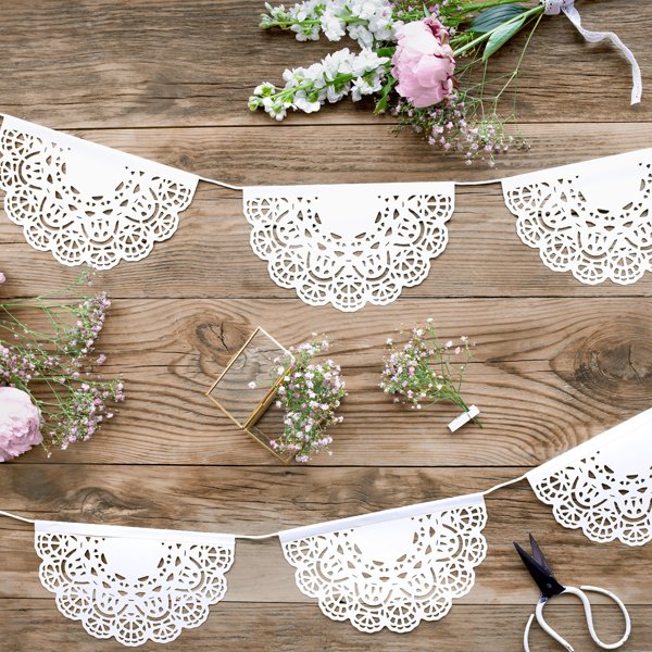 Girlander - Blondepapir - Hvit Girlander - Blondepapir - Hvit