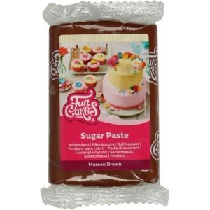 Sukkerpasta - Rdbrun - Funcakes - 250 g