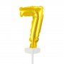 Folieballong nummer 7 gull 12,5 cm