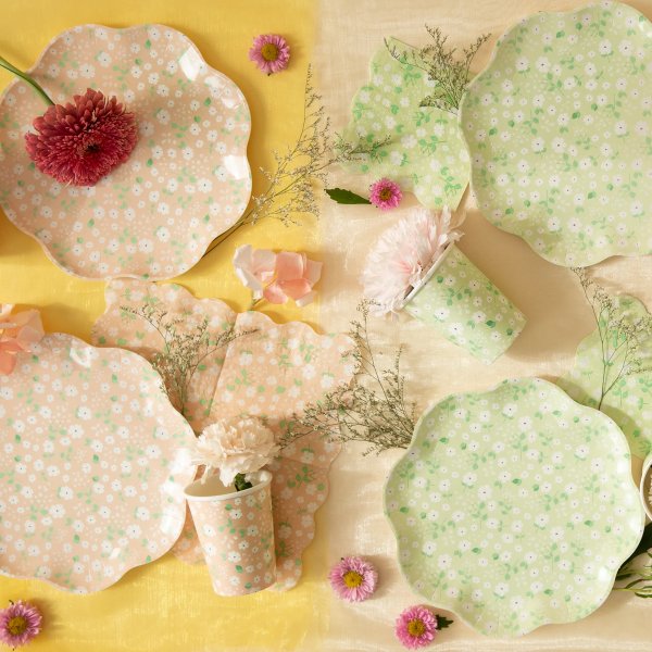 Papirtallerkener - Sommereng - 23 cm diameter - 6-pakning Papirtallerkener - Sommereng - 23 cm diameter - 6-pakning