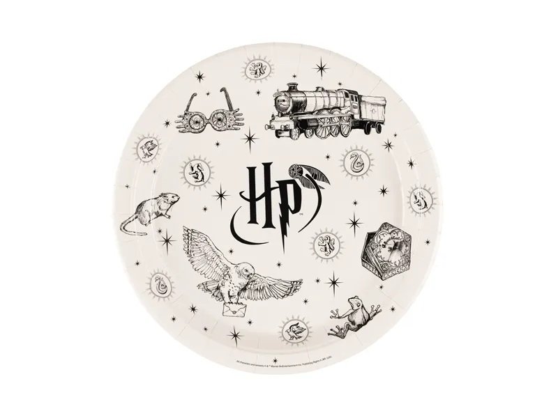 Papptallerkener - Harry Potter - 6-pakning - Beige - Papirtallerkener til fester