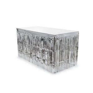 Bordskjørt - Metallisk sølv - 300 x 80 cm Bordskjørt - Metallisk sølv - 300 x 80 cm