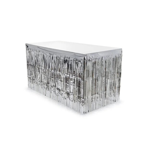 Bordskj�rt - Metallisk s�lv - 300 x 80 cm