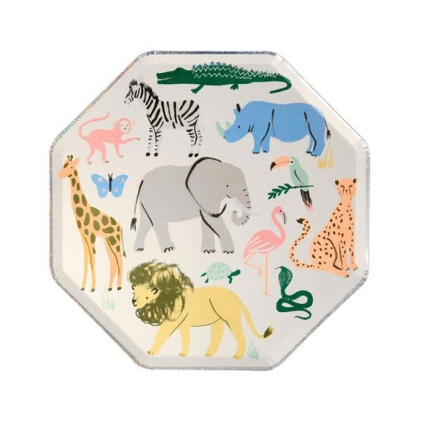 Papptallerkener - Safari - 25 cm - 8-pakning - Meri Meri Papptallerkener - Safari - 25 cm - 8-pakning - Meri Meri