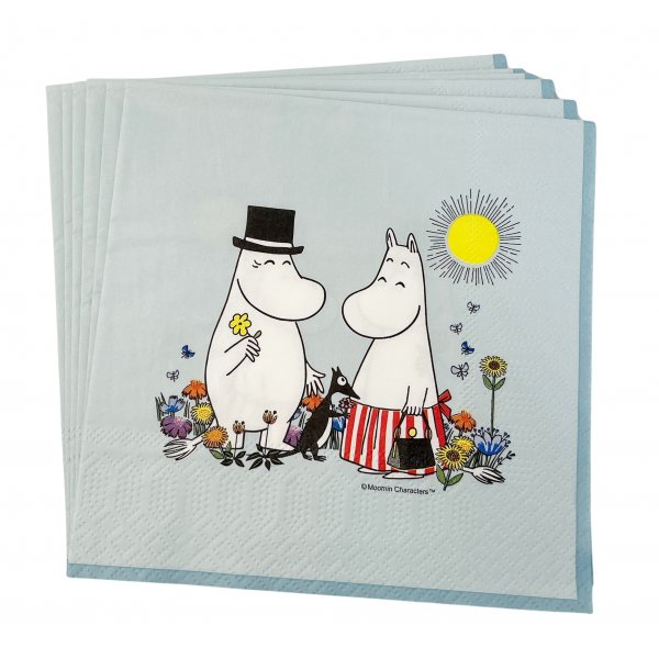 Servietter 33x33cm - 16 stk. 3-lags - Bl Mummi