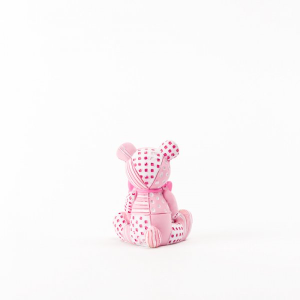 Kakedekorasjon - Patchwork Teddybjørn - Rosa Kakedekorasjon - Patchwork Teddybjørn - Rosa