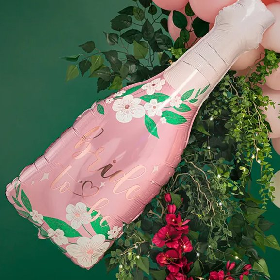 Folieballong - Brud - Champagneflaske Folieballong - Brud - Champagneflaske