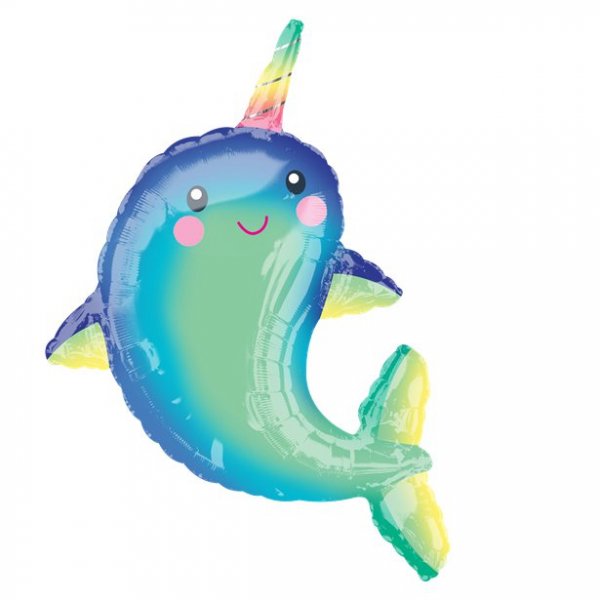 Folieballong  1 m  Narwhal