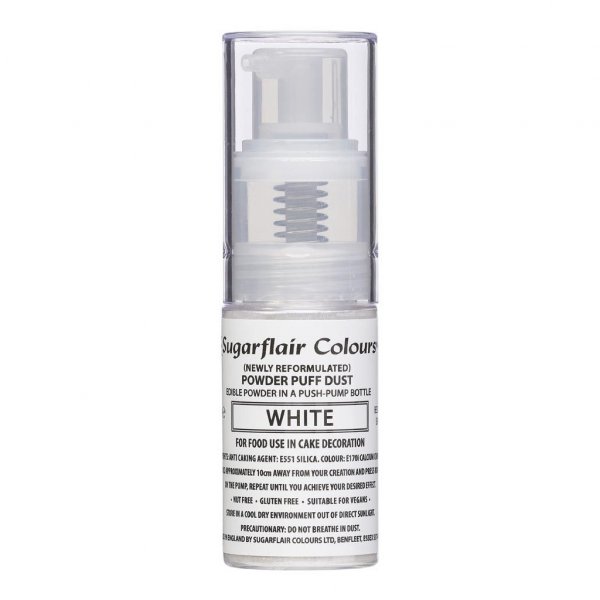 Spiselig spray - Pudderduft - Sugarflair - Hvit - 10 g Spiselig spray - Pudderduft - Sugarflair - Hvit - 10 g