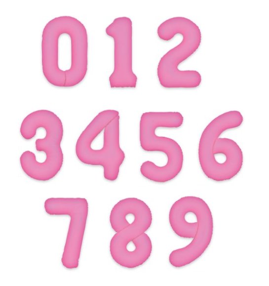 Ballongfigur - Neonrosa - 86 cm