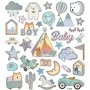 Klistremerker - 15x16,5 cm - Babygutt