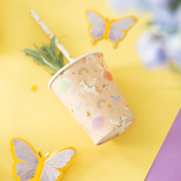 Pappkrus - Enhjørninger og Prinsesser - 220 ml - 6 stk Pappkrus - Enhjørninger og Prinsesser - 220 ml - 6 stk