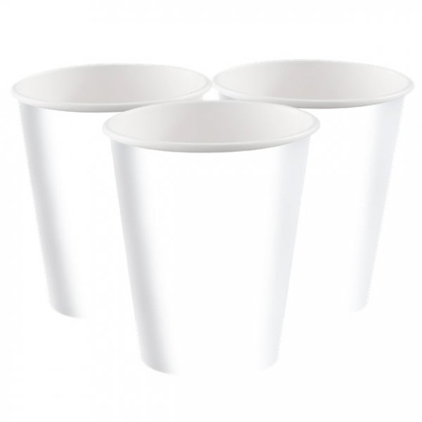Pappmuggar - Vita - Antal: 8-pack