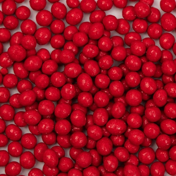 Sukkerperler - R�de - 4 mm - PME - 74 g