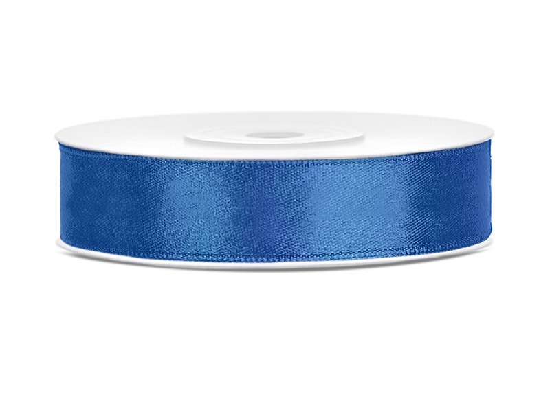 Satengbånd – Kongeblå (Bredde: 12 mm) – 25 meter