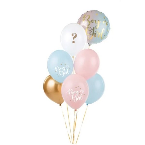 Ballongbukett - Gutt eller jente - 6 stk Ballongbukett - Gutt eller jente - 6 stk