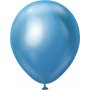 Ballonger ensfargede - Premium 30 cm - Blå Krom - 10-pakning