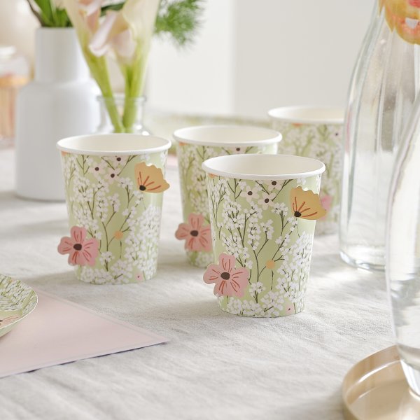 Papirkopper - Ditsy Floral - 8-pakning Papirkopper - Ditsy Floral - 8-pakning