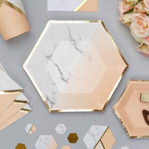 Desserttallerkener - Colour Block - Aprikos - 8-pakning Desserttallerkener - Colour Block - Aprikos - 8-pakning