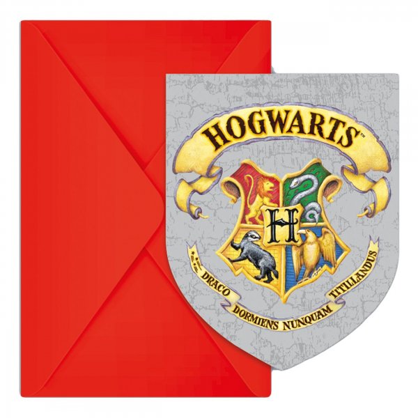 Invitasjonskort Harry Potter - Galtvort - 6-pakning Invitasjonskort Harry Potter - Galtvort - 6-pakning