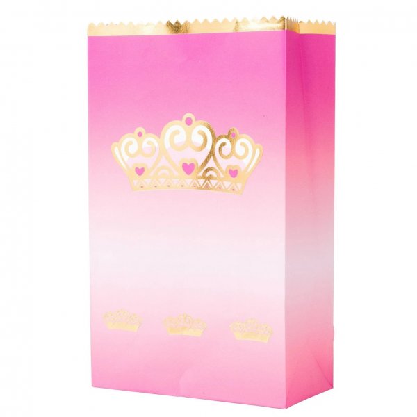 Godteriposer/Fiskedamposer - Krone - Rosa/Gull - 8 stk Godteriposer/Fiskedamposer - Krone - Rosa/Gull - 8 stk