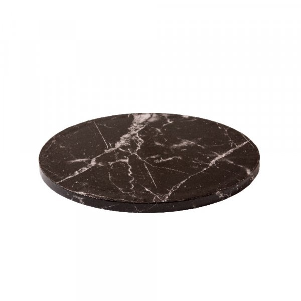 Tykt kakefat - Rundt - Svart marmor - 1,2 cm tykt, 25 cm i diameter Tykt kakefat - Rundt - Svart marmor - 1,2 cm tykt, 25 cm i diameter